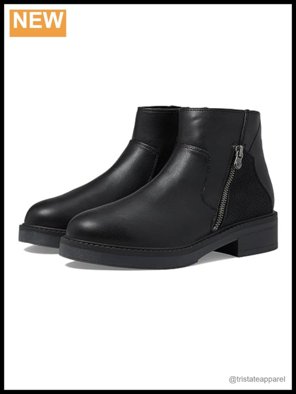Women's Ankle Bootie with Inside Zipper, Cushioned Footbed, Leather
